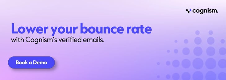 Lower your bounce rate with Cognism’s verified emails. Click to book a demo.