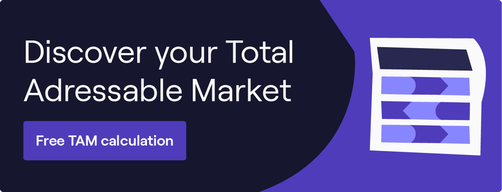 Discover your Total Addressable Market. Click to try our free TAM calculator.