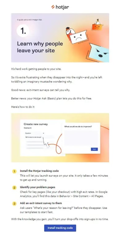 Hotjar email marketing campaign&nbsp;