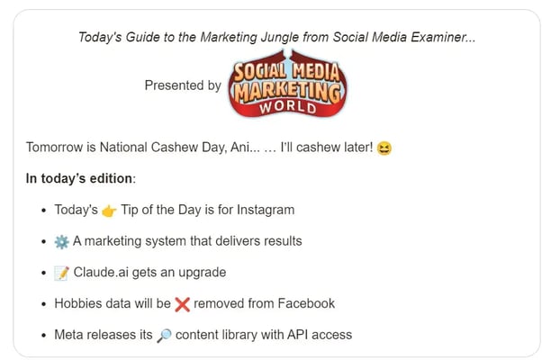 Social Media Examiner guide campaign