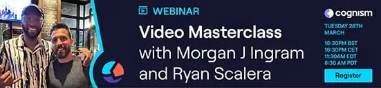 Mailtastic email signature banner promoting a Cognism webinar for lead generation.