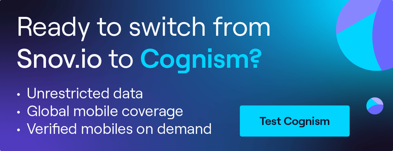 Ready to switch from Snov.io to Cognism? Click to book a demo and test our data!