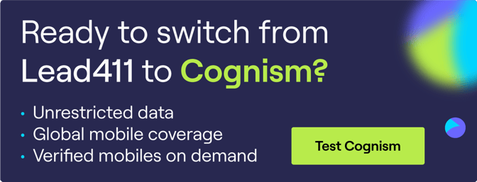 Ready to switch from Lead411 to Cognism? Click to book a demo and test our data!