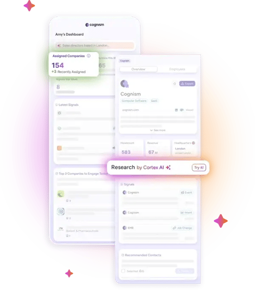 Image of Cognism Sales Companion’s Cortex AI.