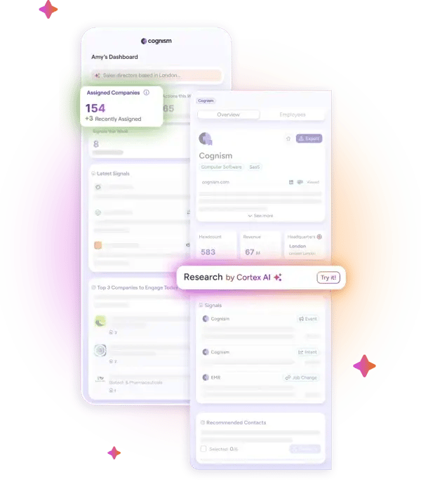 Image of Cognism Sales Companion’s Cortex AI.