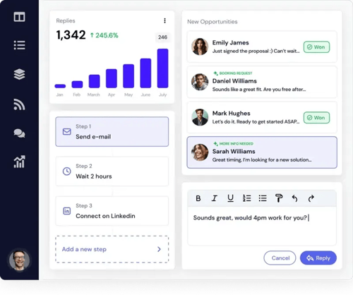 QuickMail dashboard homescreen