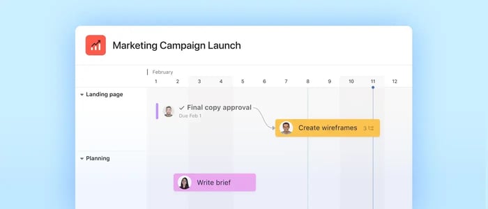 Asana project management screenshot