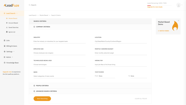Screenshot of Leadfuze product graphic