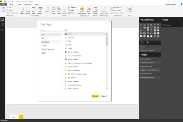 Screenshot Power BI dashboard