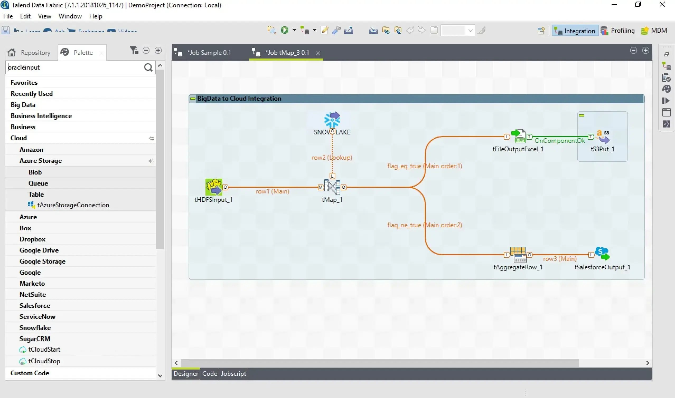 Talend product screenshot