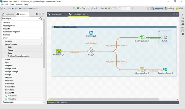 Talend product screenshot