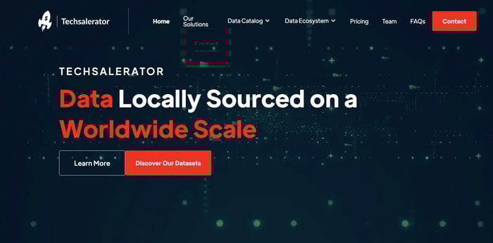 Techsalerator homepage screenshot