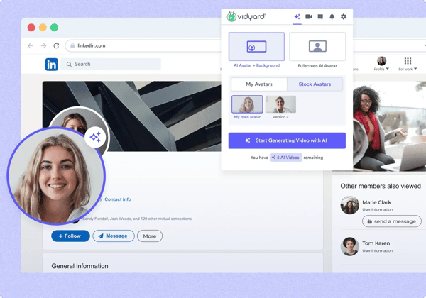 Vidyard AI avatar product graphic