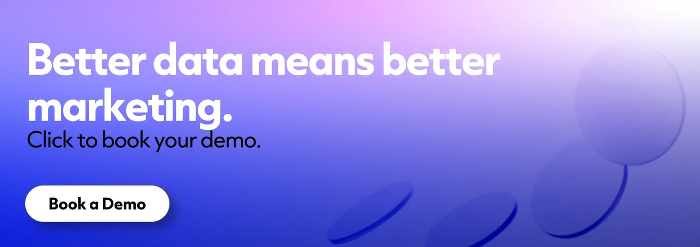 Better data means better marketing. Click to book your demo.