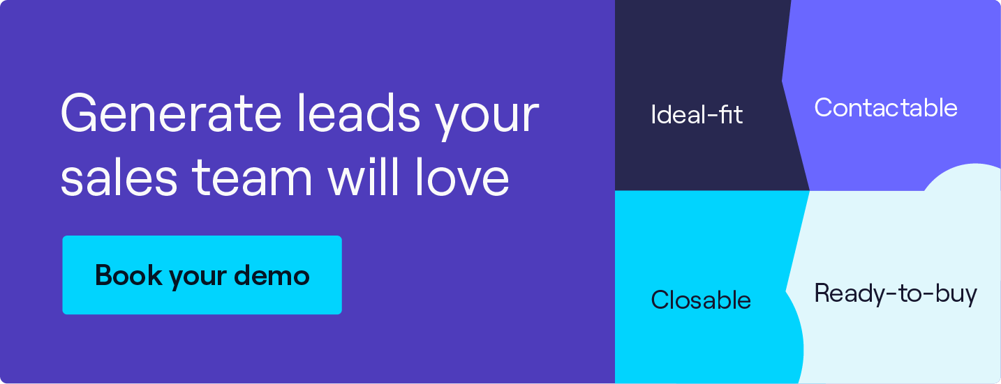 Generate leads your sales team will love! Book a demo with Cognism today.