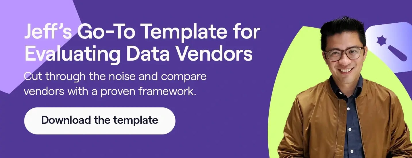 Jeff's vendor selection matrix template