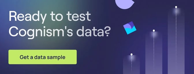 CTA banner to get a free data sample from Cognism