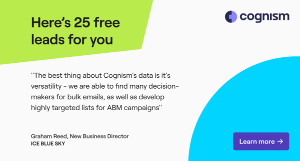 Get 25 Free Leads from Cognism