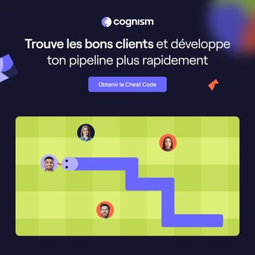 Cheat Code snake, campagne demand generation de Cognism (LinkedIn ad))