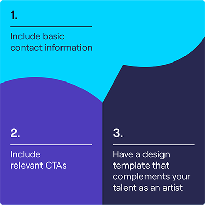 the 3 components of a successful artist email signature 