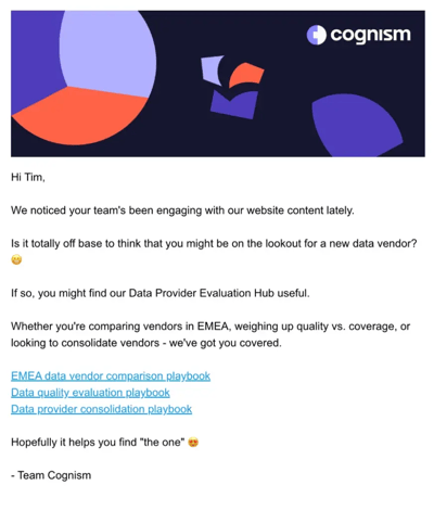 Engagement email