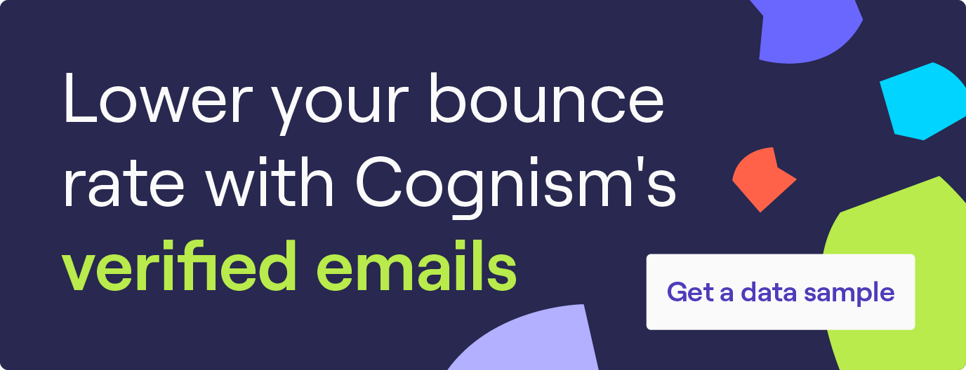 Lower your bounce rate using Cognism! Click to try our data.