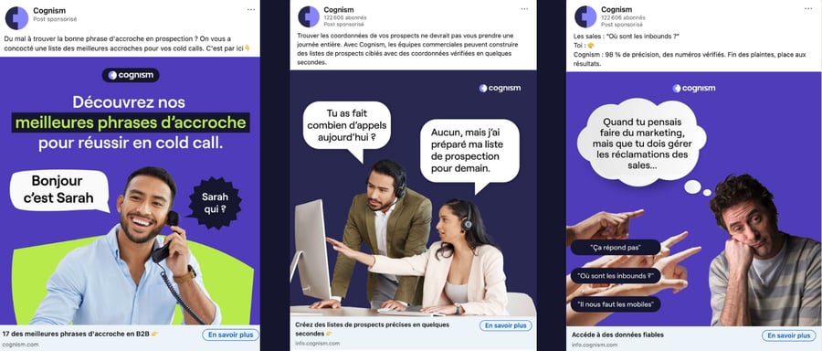 Exemples pubs LinkedIn Cognism 2