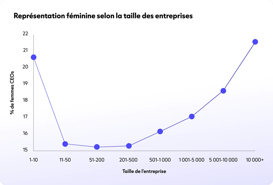 Female representation by company size v1