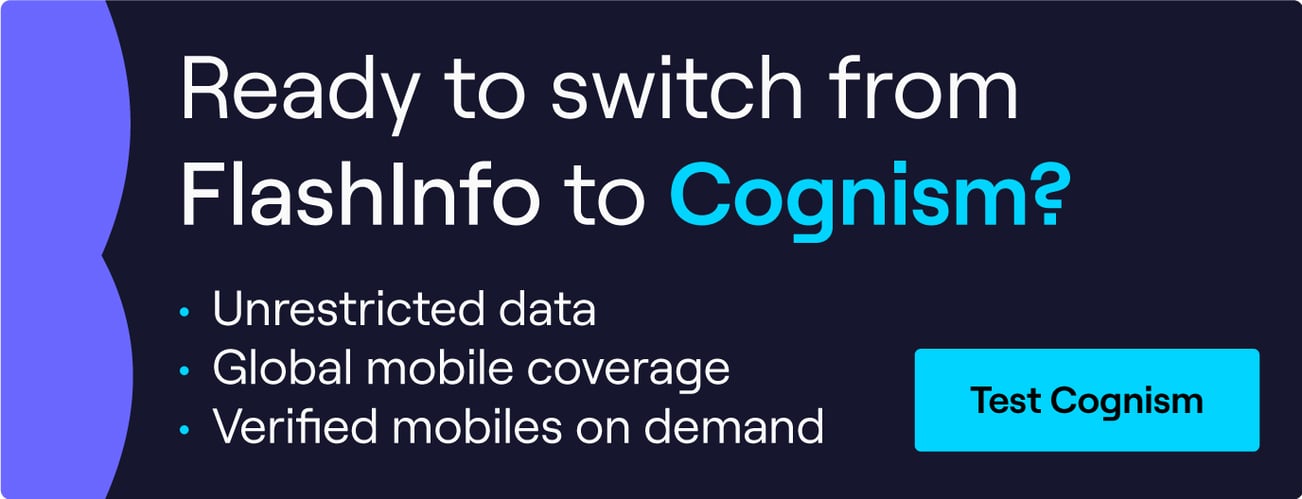 Ready to switch from FlashInfo to Cognism? Click to speak to a data expert!