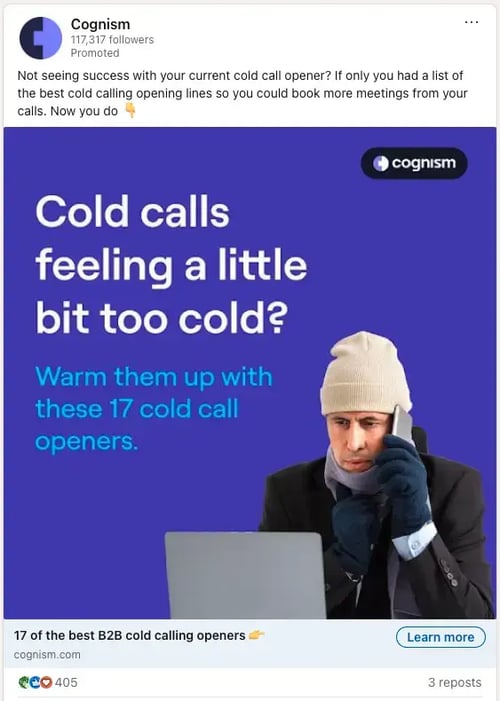 LinkedIn ads - Cold calls feeling cold?