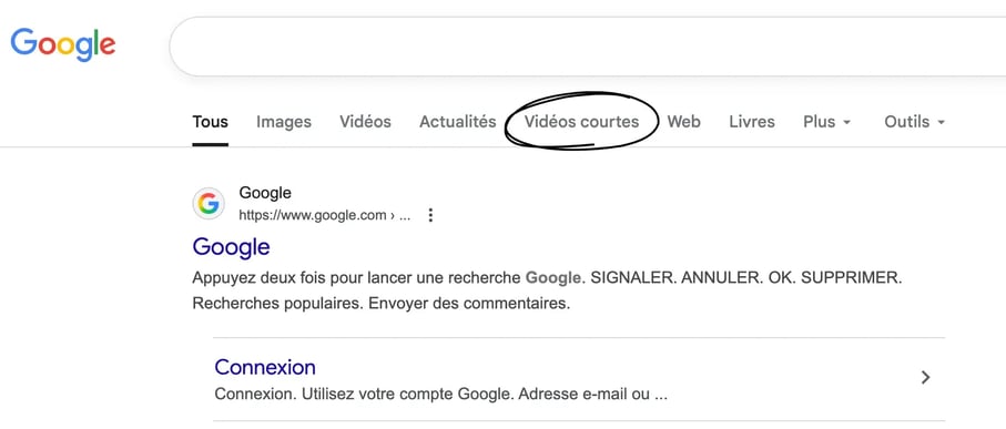 Google vidéos courtes