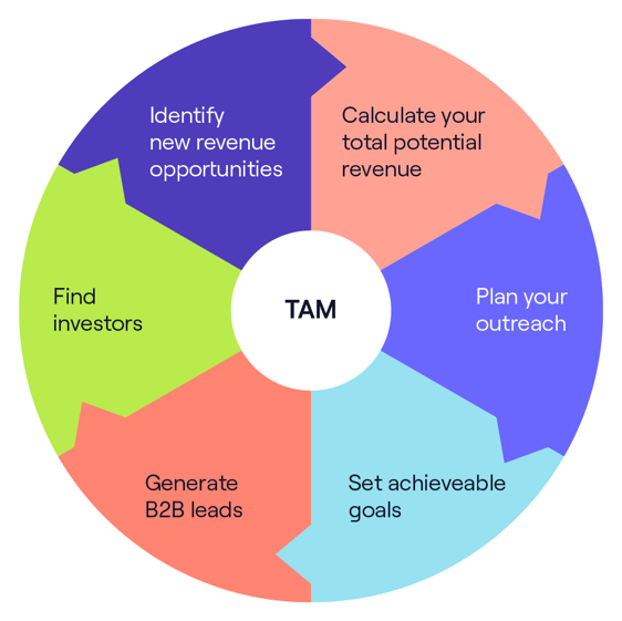 Calculating TAM infographic