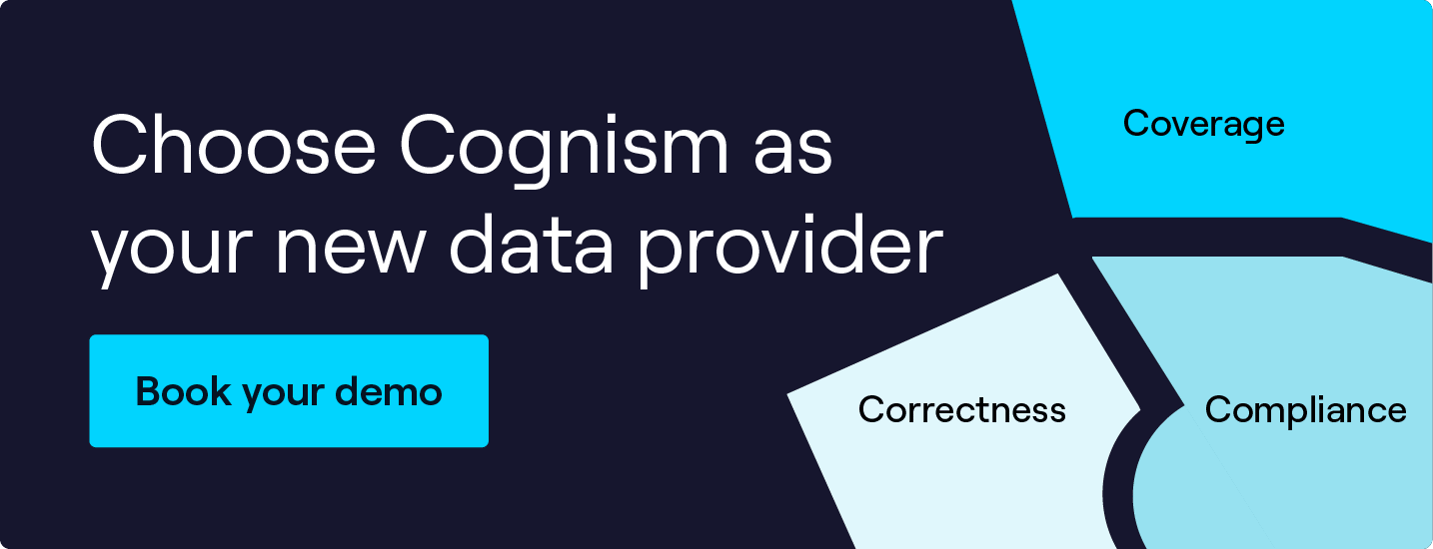 Choose Cognism as your new data provider and start building the perfect sales prospect lists! Click to book your demo. 
