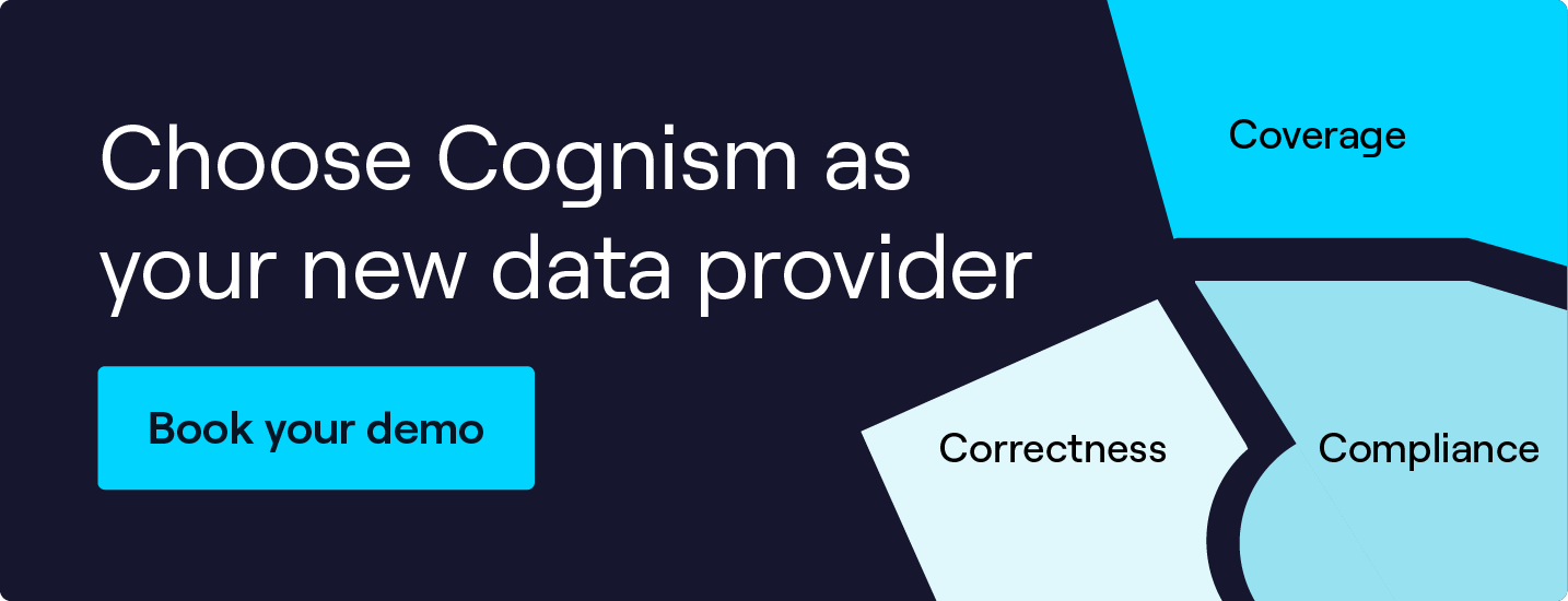Choose Cognism as your new data provider. Book your demo today. 
