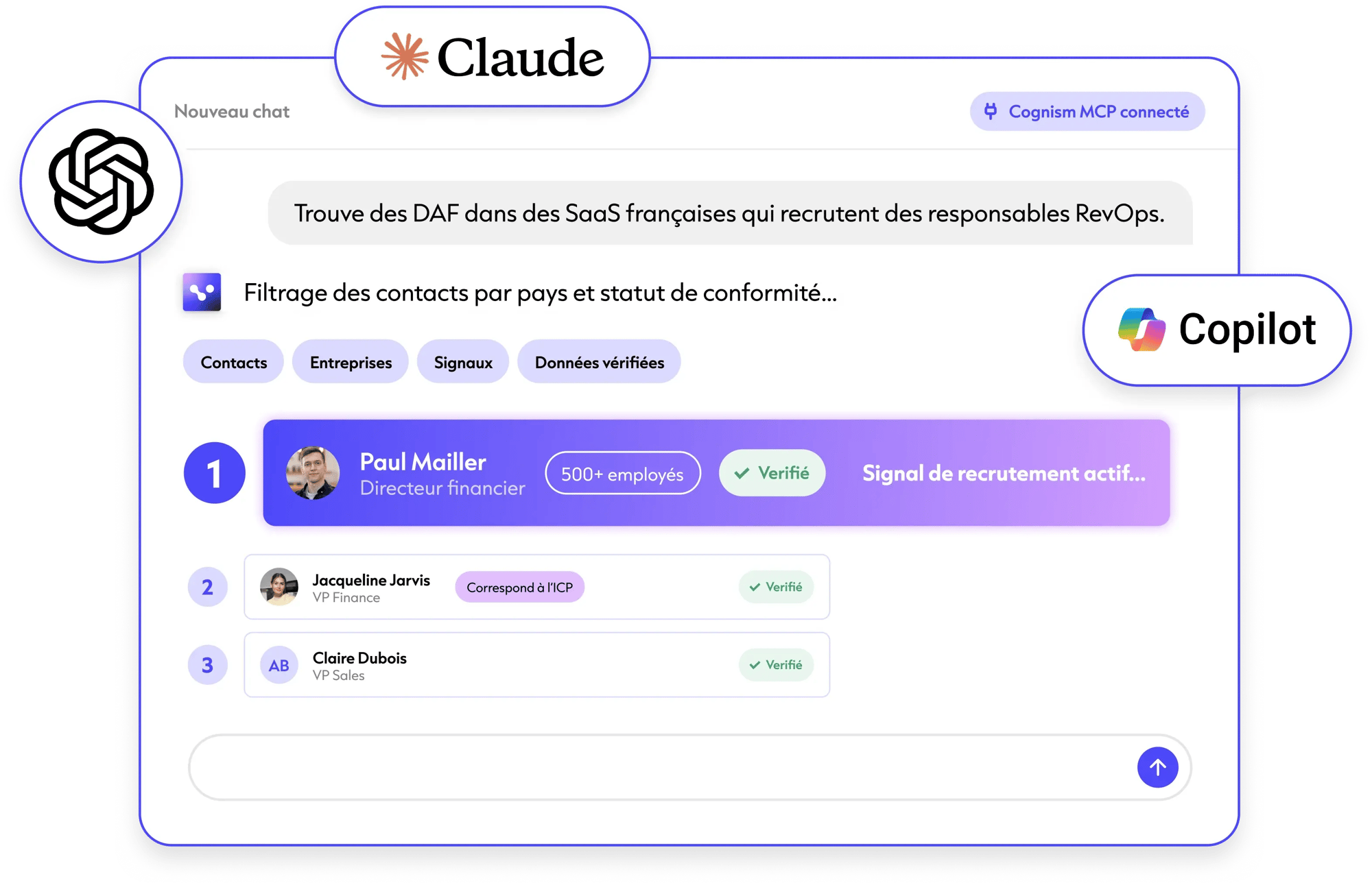 Le MCP de Cognism avec Claude, ChatGPT, Copilot