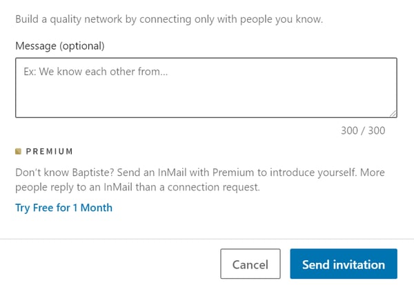 Sending LinkedIn prospecting messages