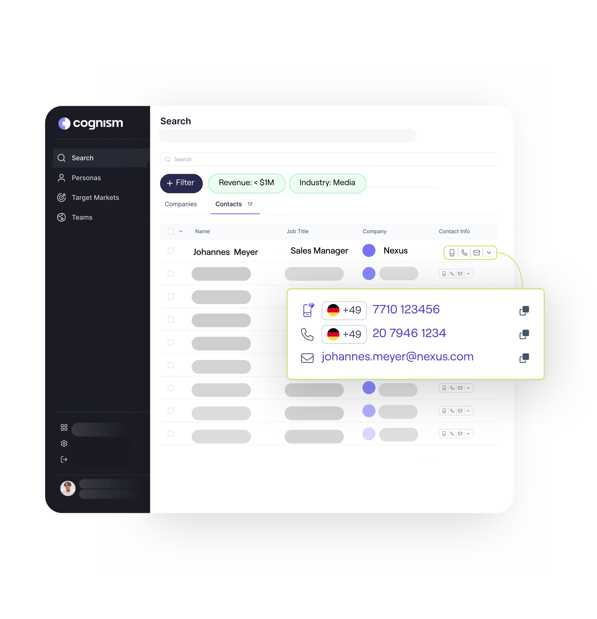 Web App von Cognism