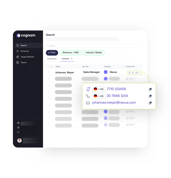 Web App von Cognism