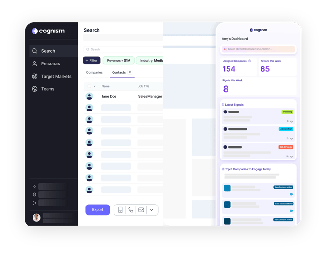 Sales Companion web app and browser extension side-by-side
