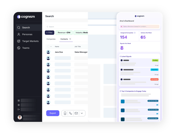 Sales Companion web app and browser extension side-by-side