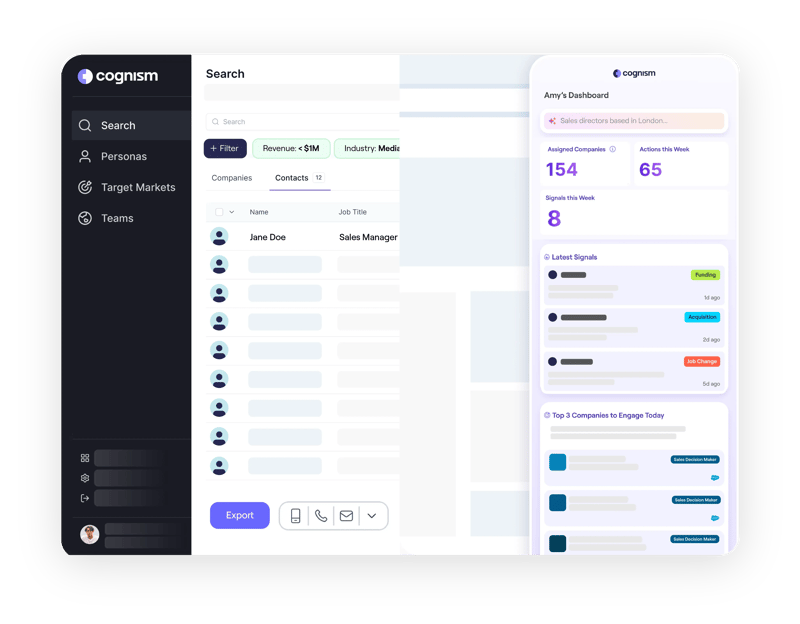 Sales Companion web app and browser extension side-by-side