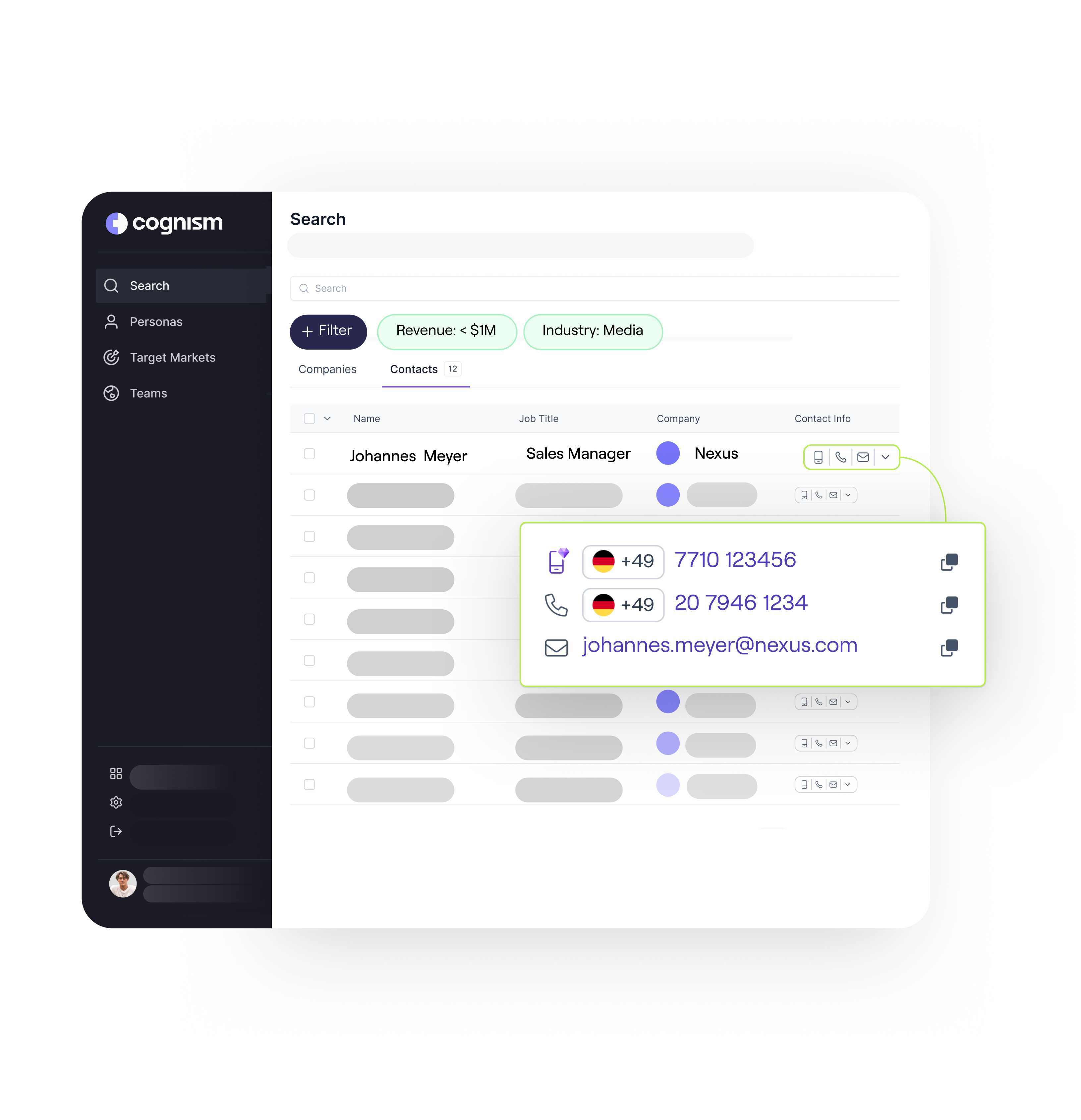 Web App von Cognism