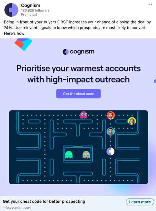 LinkedIn ad creative graphic - GTM plays