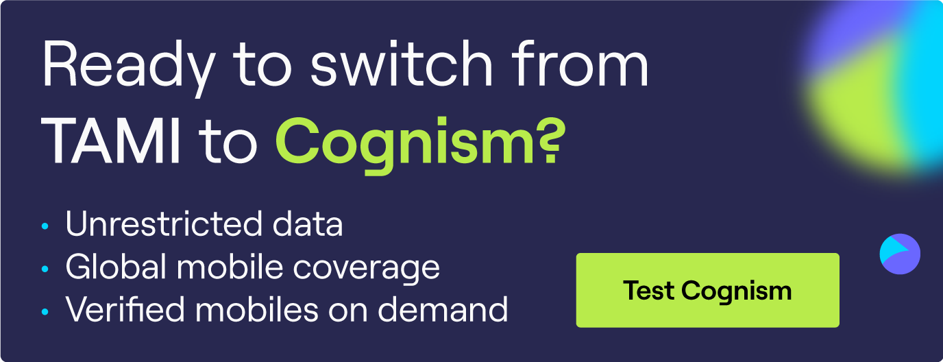 Put Cognism for the test and make the switch from TAMI!