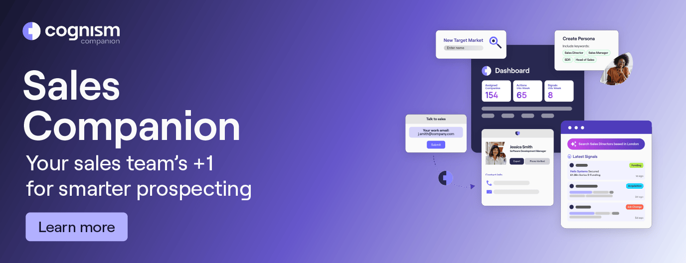 Sales Companion - Your sales team's plus one for smarter prospecting.