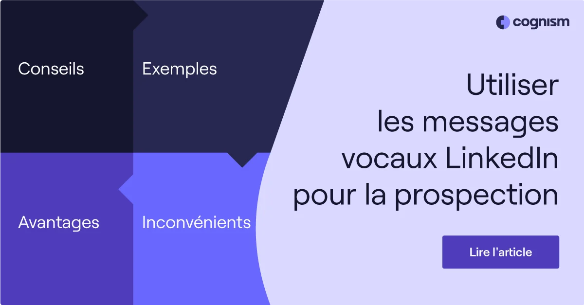 utiliser le message vocal LinkedIn pour la prospection