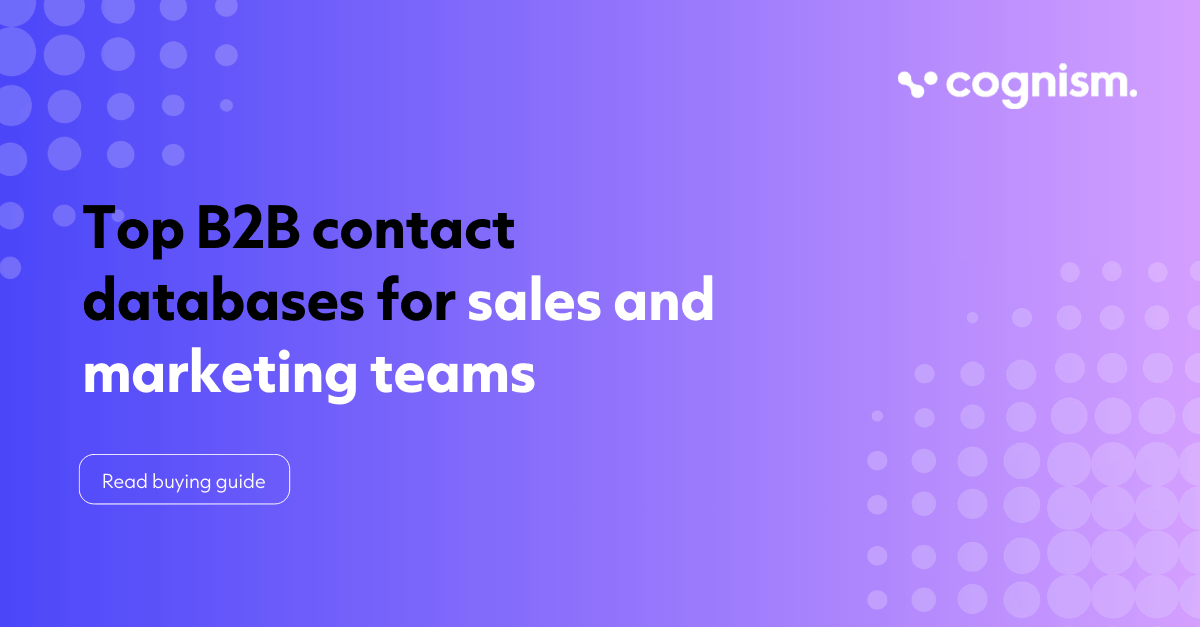 12 Best B2B Contact Databases for Sales and Marketing