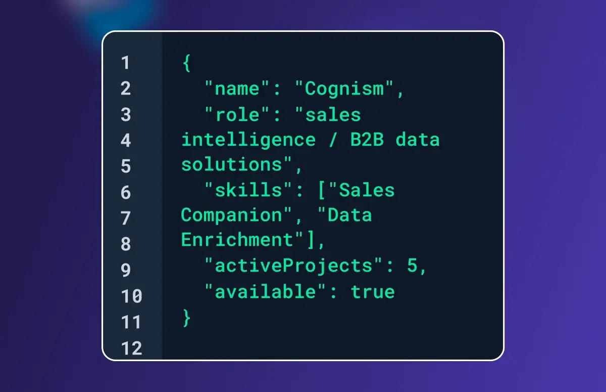 Company data API resource card graphic