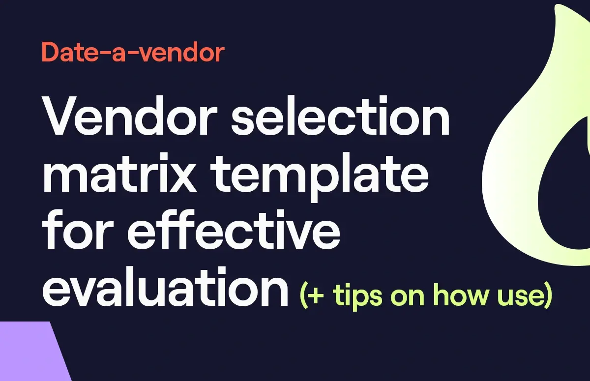Vendor selection matrix template resource card