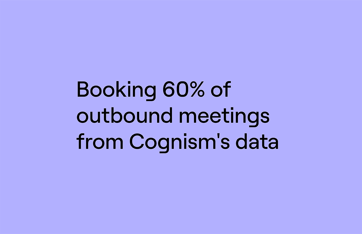 Booking 60% of outbound meetings from Cognism’s data_resource card